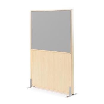 Akustický paraván DUO, 1000 x 1500 mm, šedá / breza obrázok