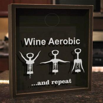 ASIR Dekorácia WINE 22 cm drevené plexisklo obrázok