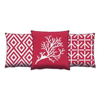 ASIR Dekoračné vankúše ČERVENÉ VZORY 43 cm polyester-bavlna obrázok