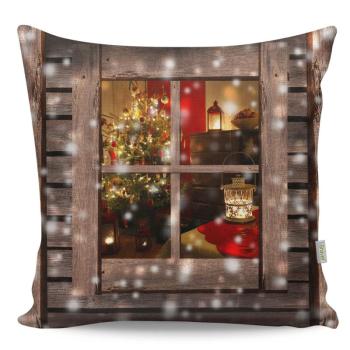 ASIR Dekoračný vankúš VIANOČNÉ OKNO 43 cm bavlna/polyester obrázok