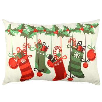 ASIR Dekoračný vankúš VIANOČNÉ PANČUCHY 33 cm polyester-bavlna obrázok