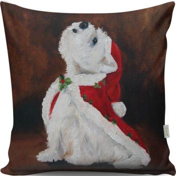 ASIR Dekoračný vankúš VIANOČNÝ PES 43 cm polyester-bavlna obrázok