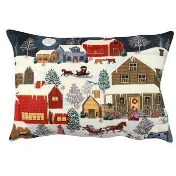ASIR Dekoračný vankúš ZIMNÝ MOTIV 33 cm polyester-bavlna obrázok