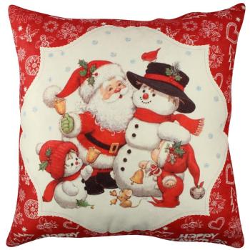 ASIR Dekoračný vankúšik SANTA A SNEHULIAK 43 cm bavlna/polyester obrázok