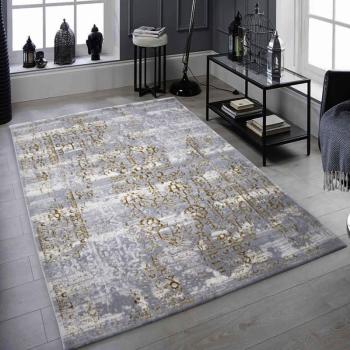 ASIR Koberec 150 x 230 GOLD sivá, biela, zlatá obrázok