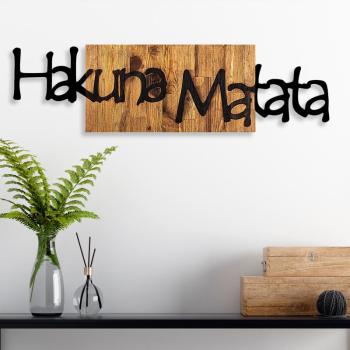 ASIR Kovová dekorácia na stenu HAKUNA MATATA 108 cm drevo obrázok