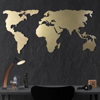 ASIR Kovová dekorácia na stenu MAPA SVETA 60 cm obrázok