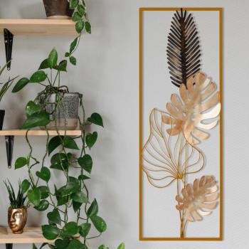 ASIR Kovová dekorácia na stenu ZLATÁ MONSTERA 32 cm obrázok