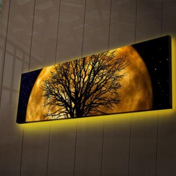 ASIR LED podsvietený obraz MESIAC 30 cm plátno obrázok