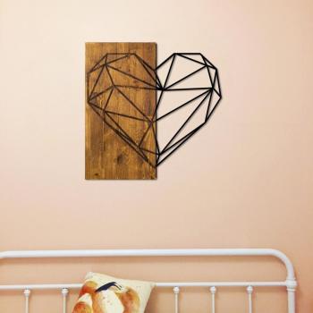 ASIR Nástenná dekorácia GEOMETRICKÉ SRDCE 58 cm kov, drevo obrázok
