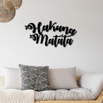 ASIR Nástenná dekorácia HAKUNA MATATA kov čierna obrázok