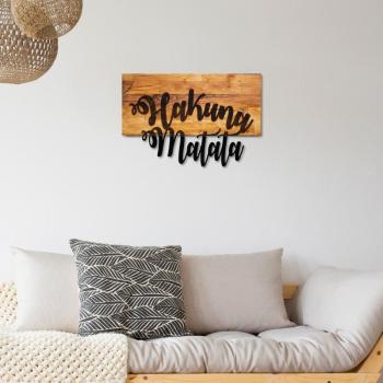 ASIR Nástenná dekorácia HAKUNA MATATA kov, orech obrázok