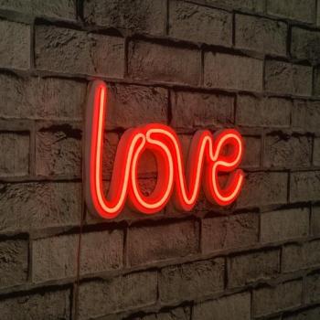 ASIR Nástenná dekorácia LOVE s LED podsvietením 37 cm červená obrázok