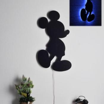 ASIR Nástenná dekorácia MICKEY MOUSE s LED podsvietením 30 cm modrá obrázok