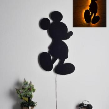 ASIR Nástenná dekorácia s LED podsvietením MICKEY MOUSE oranžová 30 cm obrázok