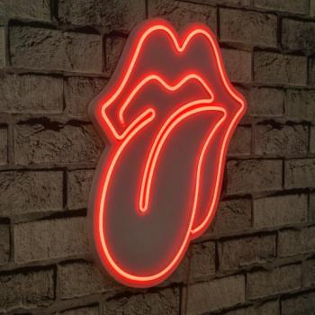 ASIR Nástenná dekorácia s LED podsvietením THE ROLLING STONES červená obrázok