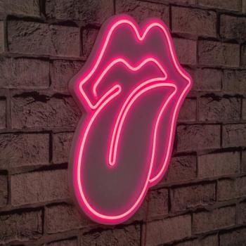 ASIR Nástenná dekorácia THE ROLLING STONES 36 cm s LED podsvietením ružová obrázok