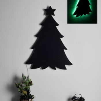 ASIR Nástenná dekorácia VIANOČNÝ STROMEK s LED podsvietením 41 cm zelená obrázok