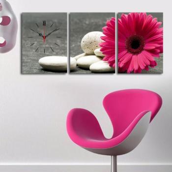 ASIR Nástenné hodiny na plátne GERBERA 30 cm obrázok