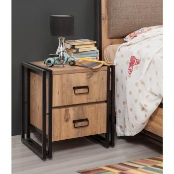 ASIR Nočný stolík COSMO atlantic pine black obrázok