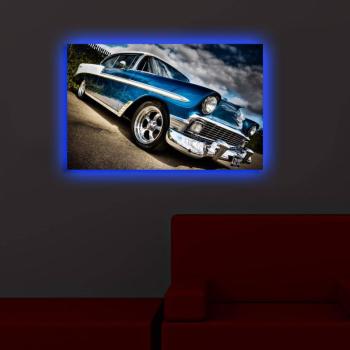 ASIR Obraz na plátne CHEVROLET BEL AIR s LED podsvietením 45 cm obrázok