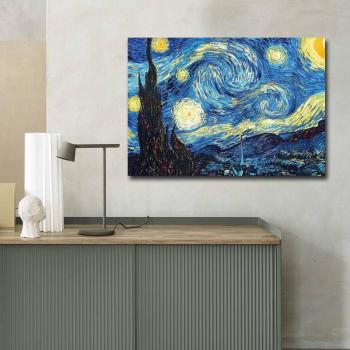 ASIR Obraz na plátne reprodukcia STARRY NIGHT V. V. GOGH 100 cm obrázok