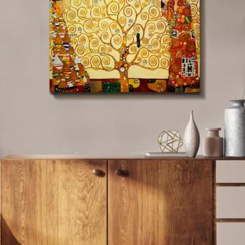 ASIR Reprodukcia maľby na plátne STROM ŽIVOTA G. KLIMT 50 cm obrázok