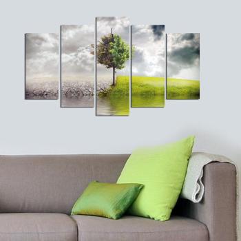 ASIR Sada obrazov STROM U VODY 110 cm MDF obrázok