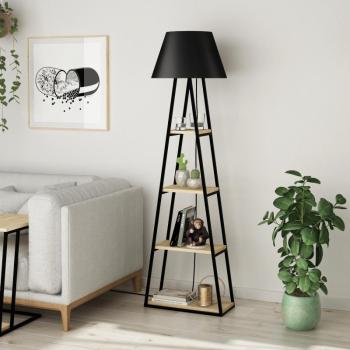 ASIR Stojacia lampa PAL dub, čierna obrázok