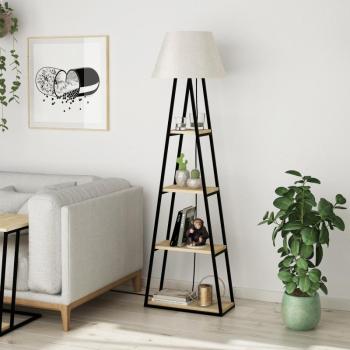 ASIR Stojacia lampa PAL dub, ľan obrázok