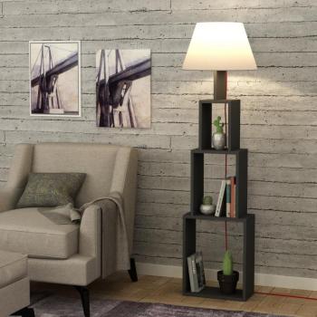 ASIR Stojacia lampa TOWER antracitová, béžová obrázok