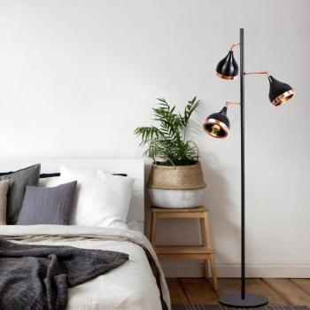 ASIR Stojacia lampa YILDO - 7021 čierna meď obrázok