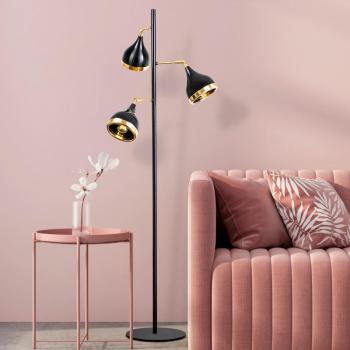 ASIR Stojacia lampa YILDO - 7022 čierna zlatá obrázok