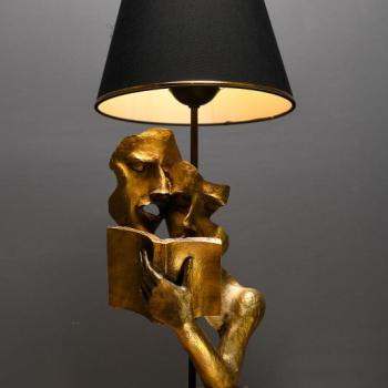 ASIR Stolná lampa LECTURE čierna zlatá obrázok