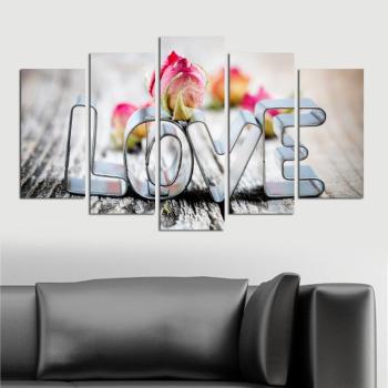 ASIR Súbor obrazov LOVE 110 cm MDF obrázok