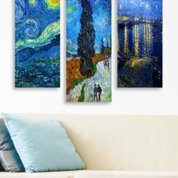 ASIR Súbor obrazov reprodukcií V. V. GOGH 20 cm MDF obrázok