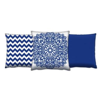ASIR Súprava dekoračných vankúšov MOTIVY MODRÁ 43 cm bavlna/polyester obrázok