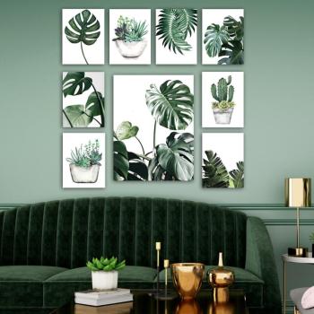 ASIR Súprava nástenných obrazov MONSTERA 30 cm MDF obrázok