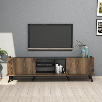 ASIR TV stolík ELEGANTE orech, čierny obrázok