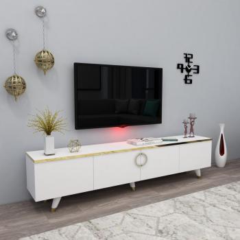 ASIR TV stolík LUXIA biele zlato obrázok