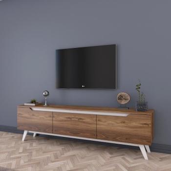 ASIR TV stolík MODERN orech, biely obrázok