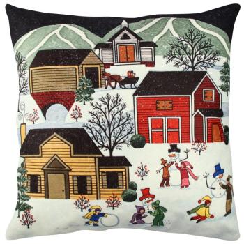 ASIR Vankúš ZIMNÁ DEDINA 43 cm polyester-bavlna obrázok