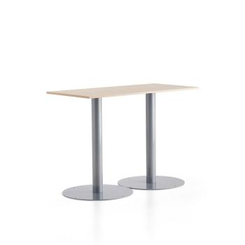 Barový stôl ALVA, 1400x700x1000 mm, strieborná, breza obrázok