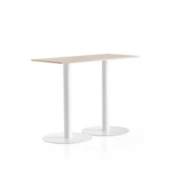 Barový stôl ALVA, 1400x700x1100 mm, biela, breza obrázok