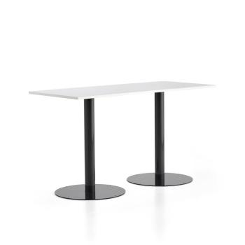 Barový stôl ALVA, 1800x800x1000 mm, antracit, biela obrázok