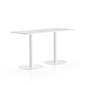 Barový stôl ALVA, 1800x800x1000 mm, biela, biela obrázok