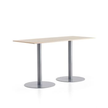 Barový stôl ALVA, 1800x800x1000 mm, strieborná, breza obrázok