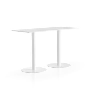 Barový stôl ALVA, 1800x800x1100 mm, biela, biela obrázok