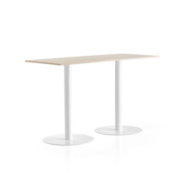 Barový stôl ALVA, 1800x800x1100 mm, biela, breza obrázok