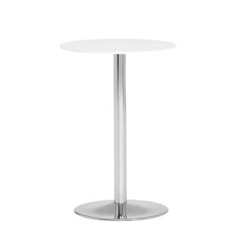 Barový stôl LILY, Ø 700 mm, biela / chróm obrázok